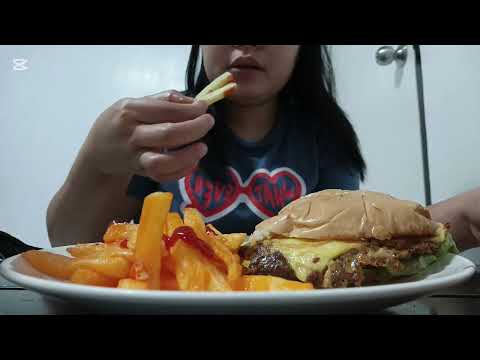 BURGER AND FRIES MUKBANG VIDEO