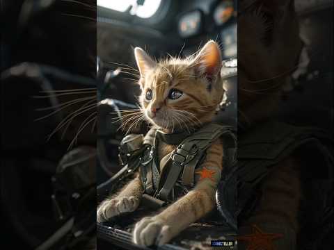 Kitten The Sky force Man || bedtime story || #cat #kitten #shorts #viralvideo @IconicTeller