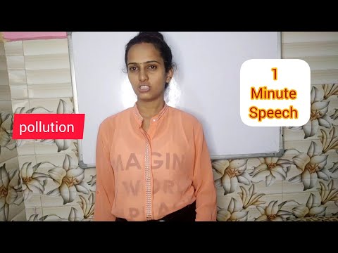 How to give 1 minute speech ll Speech on pollution ll Pooja karn