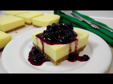 Cheesecake Bars | Just 5 Ingredients! | No Water Bath Needed