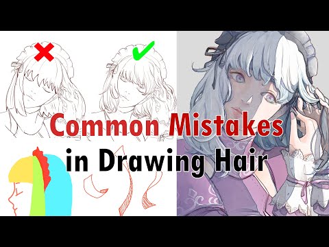 🎨3 Common Mistakes in Drawing Hair and How to Fix Them | Hair Drawing Tips