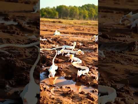 White colored strange crocodile #natureocean