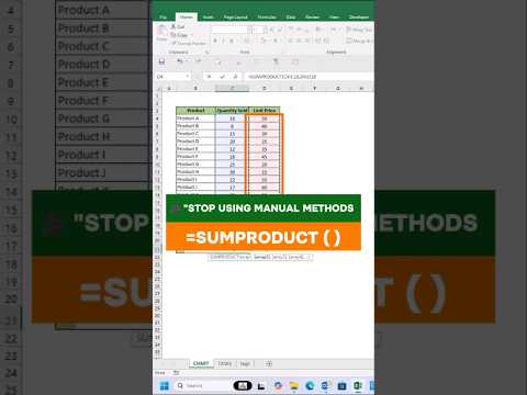 Can SUMPRODUCT Really Make Your Excel Life Easier? #shorts #learnexcel #exceltutorial