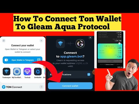 How To Connect Ton wallet To Gleam Aqua Protocol || Aqua Protocol Airdrop