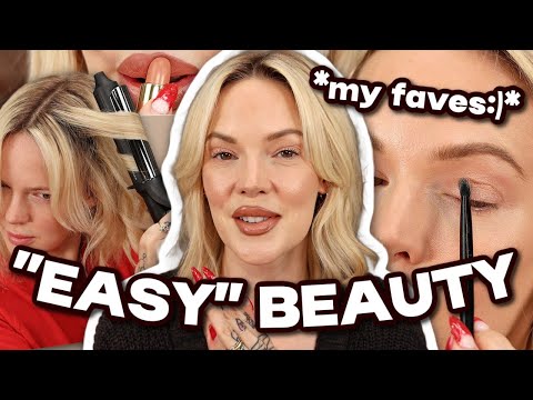 GRWM MY CURRENT FAVE MAKEUP AND HAIR PRODUCTS "easy beauty"