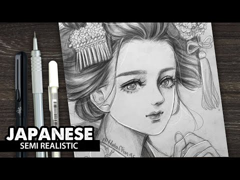 Draw Princess Japanese girl | semi realistic style