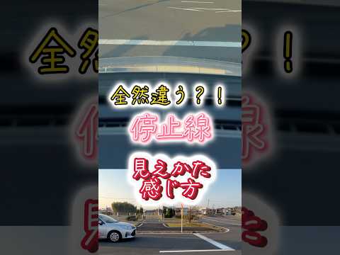 【停止線】全然違う？！#車校#道路#路上#違反#初心者#免許#shorts