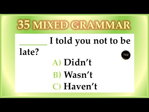 35 Mixed Eng Tenses Test | Verbs in English Grammar | English Practice Quiz | No.1 Quality English