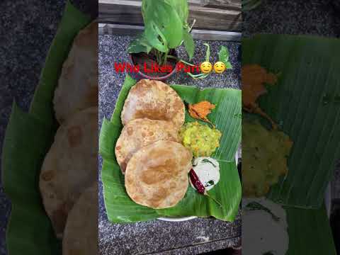 Mouth Watering🤤🤤 Puri Andhra style 🥔 curry with 2 chutney’s😍😍#youtubeshorts #viral #like ❤️