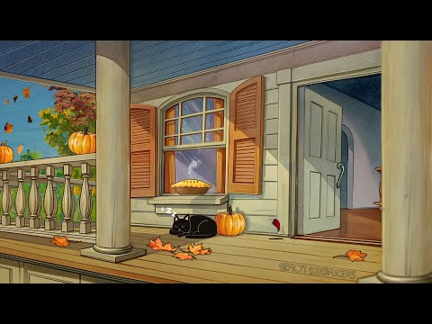 1948, sitting on a porch on an Autumn morning 🍁 fall oldies playing in another room 🍂 11 Hours ASMR