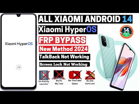 All Xiaomi Redmi Poco | HyperOS 1.0.3 Android 14 |FRP Bypass Activity Launcher Note Work(Without PC)