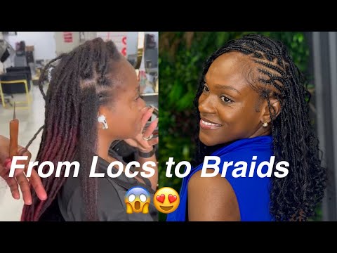 From Locs to braids | Boho bob