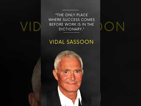 "Earning Success: The Work-Before-Success Formula - Vidal Sassoon #shorts #VidalSassoon"