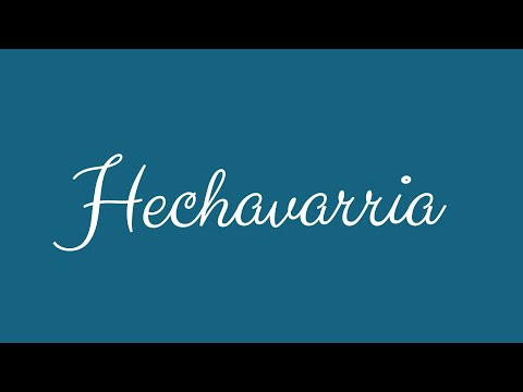 ✎ Hechavarria ✎ English Cursive Handwriting Tutorial