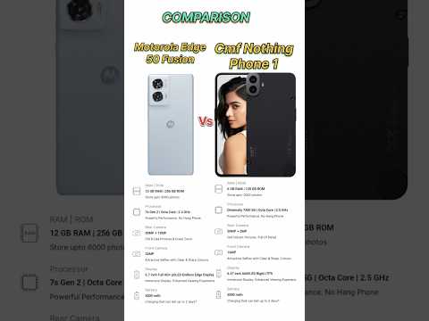 Cmf Nothing phone 1 vs Motorola edge 50 fusion 👍 moto edge 50 Fusion review 👍 moto #tecnicalguruji