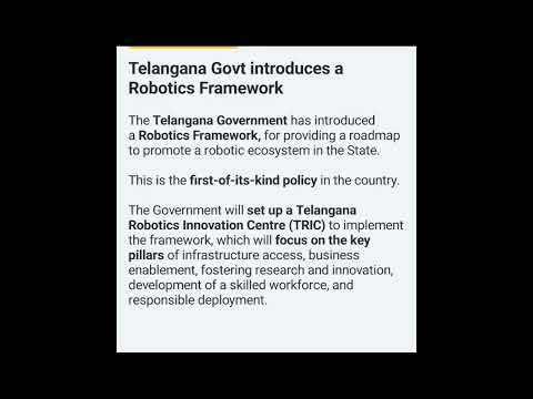 #telangana govt introduced rebotic framework #currentaffairs #gkfacts #shortvedio