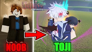 Going From Noob To HEAVENLY RESTRICTION Toji Fushiguro In Jujutsu Infinite...(Roblox)