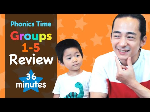 Group 1-5: All Review Lessons | Phonics Time with Masa and Junya | Made by Red Cat Reading