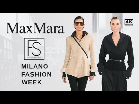 MAX MARA Fall Winter 2024/2025 Milan Fashion Week 4K Natasha Poly and Amelia Gray