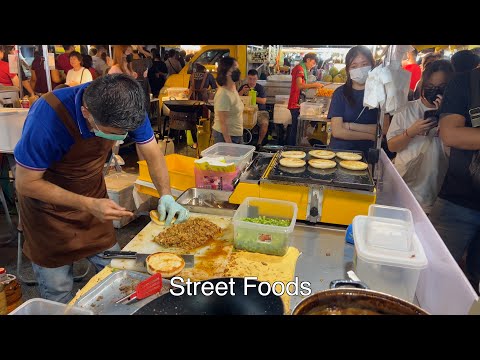 Discover Foods In Night Market / Pasar Malam -4K Video-