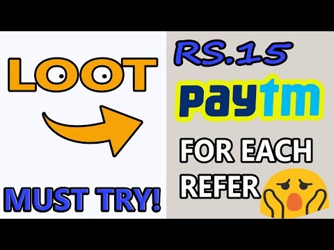 Earn paytm cash app || Rs.15 per refer || Hindi 2017