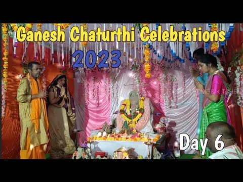 Ganesh Chaturthi Celebrations - day 6 Puja| in & out game for Kids, ladies Dance | fun activies