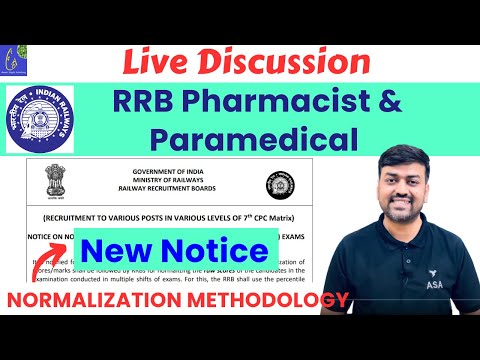 New Notice RRB Pharmacist & Paramedical Normalization Methodology || RRB Pharmacist Best Book