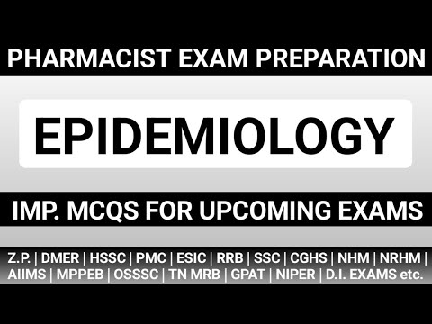 DMER Pharmacist exam questions | EPIDEMIOLOGY MCQS | Pharmacy Epidemiology questions @MANISH06