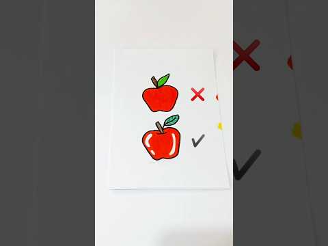 How to draw Apple 🍎 #easydrawing #easyart