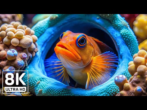 Sea Whispers 8K - Majestic Fish and Relaxing Ocean Melodies