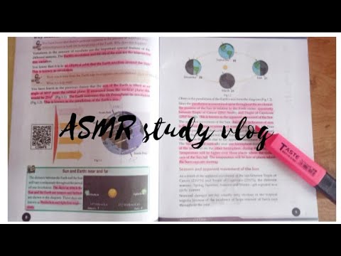 ASMR study vlog||Study with me ||relaxing study vlog