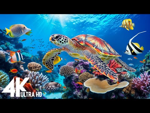 Ocean 4K - Sea Animals for Relaxation, Beautiful Coral Reef Fish in Aquarium(4K Video Ultra HD) #10