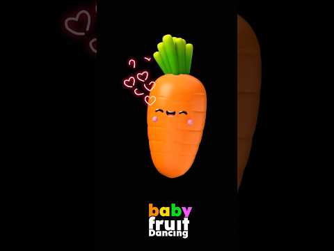 Dancing Carrot Happily by Baby Fruit Dancing - Sensory Video #sensoryvideo