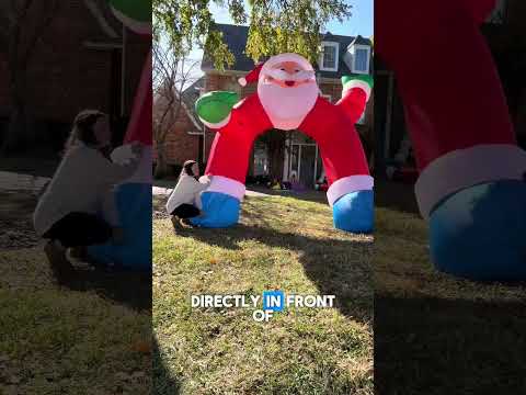 Christmas Decorate with Me | Decorating for Christmas Outdoor Yard Decorations | 8 Foot Santa Lights