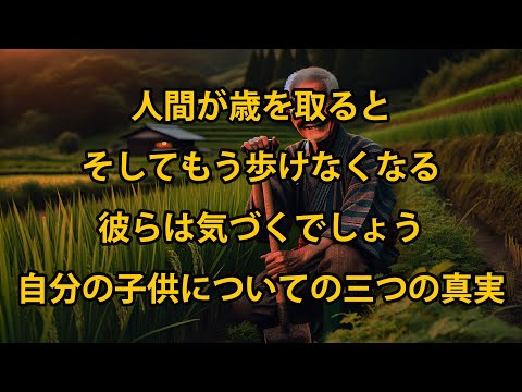 年を取って歩けなくなったとき、人は自分の子供に関する3つの真実に気づくでしょう。老いが訪れる時の痛ましい真実