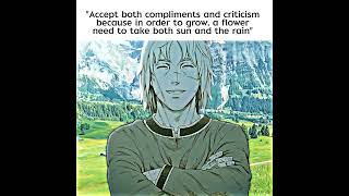 "Accept both compliments and criticism because...." | Vinlandsaga | #vinlandsaga #thorfinn