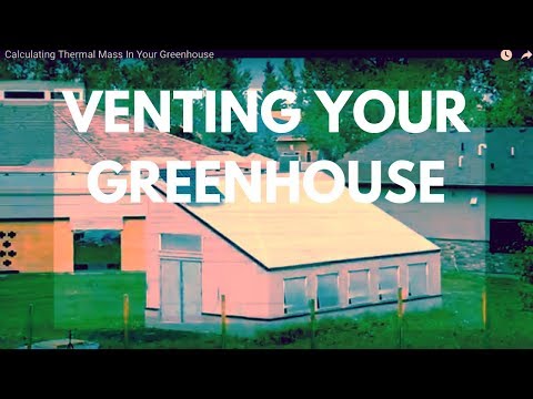 Vent Design for Passive Solar Greenhouses