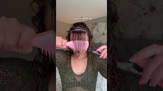 Styling curly bangs! #curlyhair #curlybangs #curlyhairroutine #curlyhairstyles #hairtok