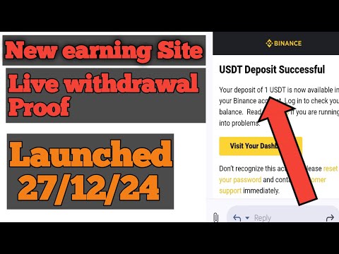 New earning website| earn money fast |new usdt mining site