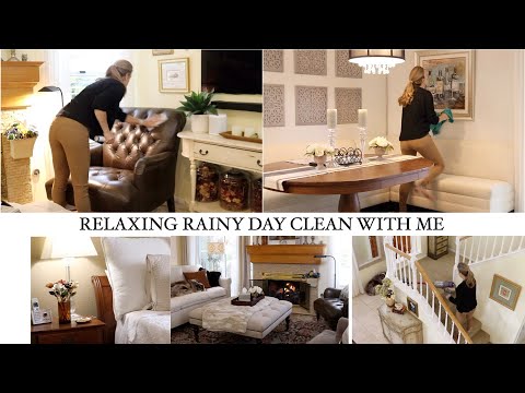 RELAXING RAINY DAY CLEAN WITH ME | CLEANING MOTIVATION | ZONE CLEANING