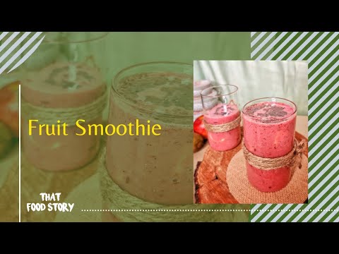 Fruit Smoothie | Apple Kiwi Banana Smoothie | Fruit Smoothie 5 mins Recipe | Healthy Breakfast Ideas