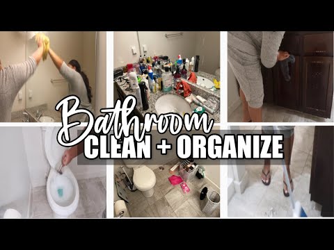 BATHROOM CLEAN AND ORGANIZE WITH ME | CLEANING MOTIVATION | Mika Marie