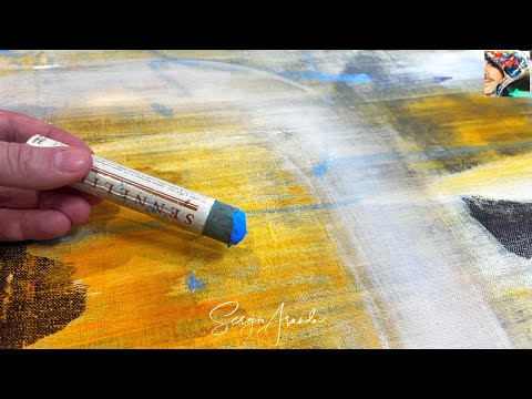 Unleash Your Creativity: Abstract Acrylic Painting with Meditative Technique and Rust Effects!