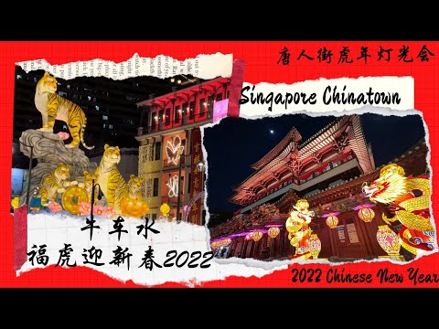 牛车水福虎迎新春2022🐯唐人街虎年灯光會🧧Singapore Chinatown Chinese New Year 2022 Light Up#唐人街 #新加坡 #新年 #虎年 #2022