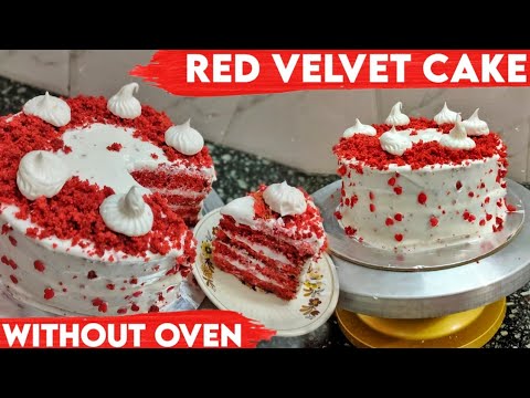 Easy n step by step process to make red velvet | Without oven |