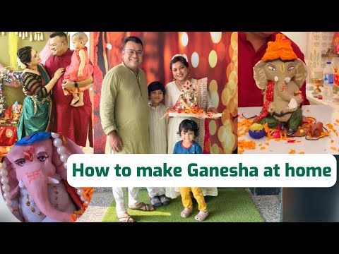 How to make Ganesha at home | eco friendly Ganesh with mitti full tutorial #ganpati #ganeshchaturthi