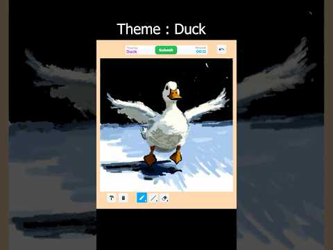 Drawing a Duck in Roblox Speed Draw - Tryhard Art Challenge #roblox #art #drawing #painting #shorts