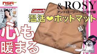 【＆ROSY】オフィスでも！車内でも！アウトドアでも大活躍間違いなし‼　心も暖める「ぬくもりホットマット」が超絶便利すぎ‼　アンドロージー 2025年 2月号 ふろく　宝島社【雑誌付録】