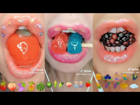 2 Hours of Satisfying ASMR Eating Emoji Food Challenge Compilation Mukbang by Satisfying Lips