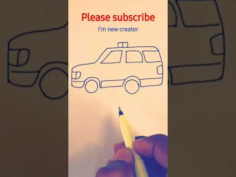 100 से पुलिस का गाड़ी बनाना सीखें || #shorts #easydrawing #drawing #police #artandcraft #sketch